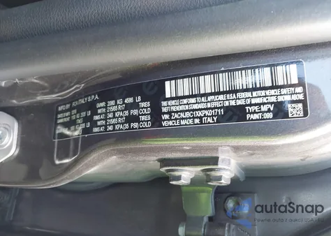 2019 Jeep Renegade Trailhawk 4X4 z USA, uszkodzony, nr VIN ZACNJBC1XKPK01711